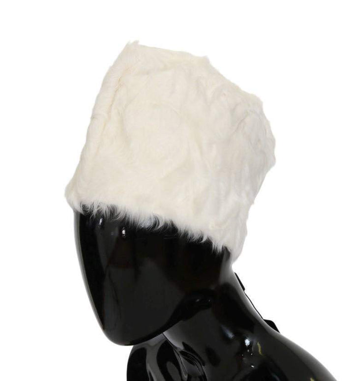 Dolce & Gabbana  White Xiangao Lamb Fur Beanie #women, 56 cm|XS, Accessories - New Arrivals, Brand_Dolce & Gabbana, Catch, Dolce & Gabbana, feed-agegroup-adult, feed-color-white, feed-gender-female, feed-size-56 cm|XS, Gender_Women, Hats - Women - Accessories, Kogan, White at SEYMAYKA