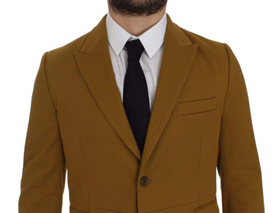Dolce & Gabbana Yellow Cotton Stretch Blazer #men, Blazers - Men - Clothing, Brand_Dolce & Gabbana, Catch, Dolce & Gabbana, feed-agegroup-adult, feed-color-yellow, feed-gender-male, feed-size-IT46 | S, feed-size-IT52 | XL, Gender_Men, IT52 | XL, Kogan, Yellow at SEYMAYKA