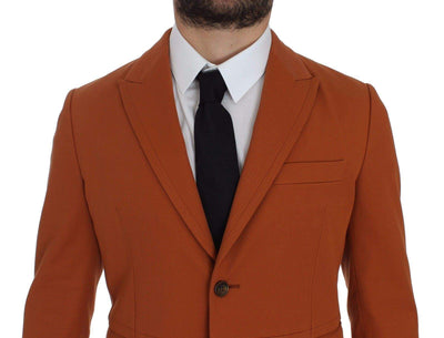 Dolce & Gabbana  Orange Cotton Stretch Blazer #men, Blazers - Men - Clothing, Brand_Dolce & Gabbana, Catch, Dolce & Gabbana, feed-agegroup-adult, feed-color-orange, feed-gender-male, feed-size-IT46 | S, feed-size-IT50 | L, feed-size-IT52 | XL, Gender_Men, IT46 | S, IT50 | L, IT52 | XL, Kogan, Men - New Arrivals, Orange at SEYMAYKA