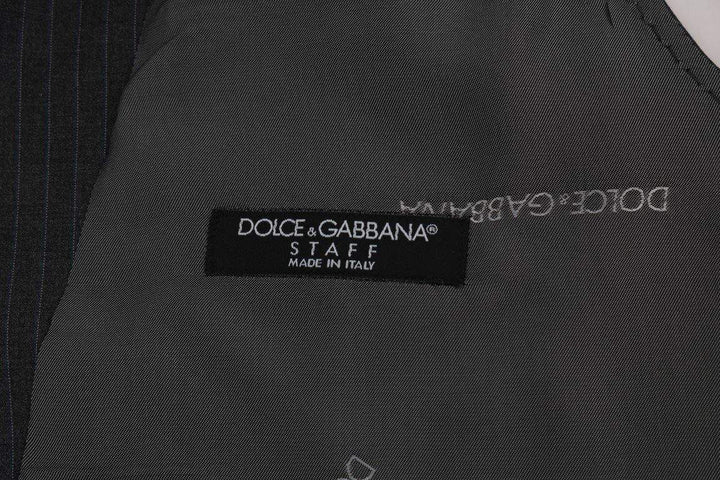 Dolce & Gabbana  Gray STAFF Cotton Striped Vest #men, Brand_Dolce & Gabbana, Catch, Dolce & Gabbana, feed-agegroup-adult, feed-color-gray, feed-gender-male, feed-size-IT50 | L, Gender_Men, Gray, IT50 | L, Kogan, Men - New Arrivals, Vests - Men - Clothing at SEYMAYKA