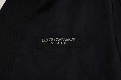 Dolce & Gabbana  Black STAFF Wool Striped Vest #men, Black, Brand_Dolce & Gabbana, Catch, Dolce & Gabbana, feed-agegroup-adult, feed-color-black, feed-gender-male, feed-size-IT52 | XL, Gender_Men, IT52 | XL, Kogan, Men - New Arrivals, Vests - Men - Clothing at SEYMAYKA