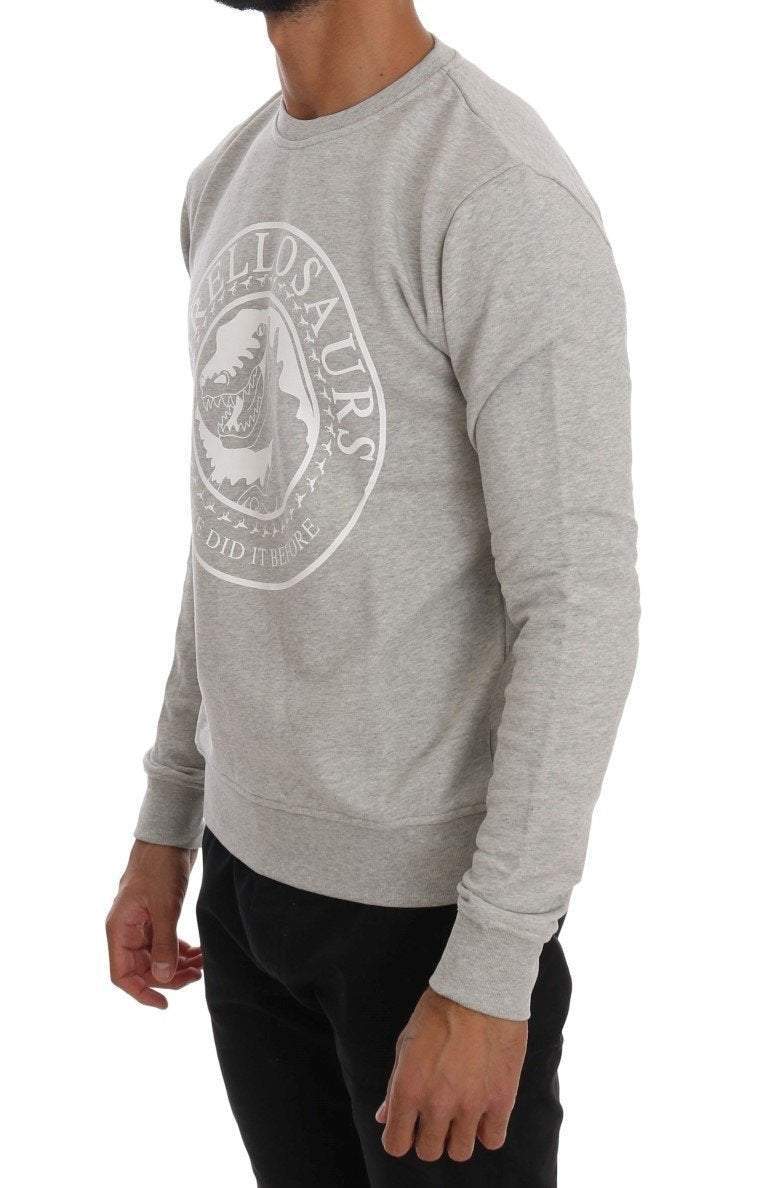Frankie Morello  Cotton Crewneck Pullover Sweater #men, Catch, feed-agegroup-adult, feed-color-gray, feed-gender-male, feed-size-S, Frankie Morello, Gender_Men, Gray, Kogan, M, Men - New Arrivals, S, Sweaters - Men - Clothing, XL at SEYMAYKA