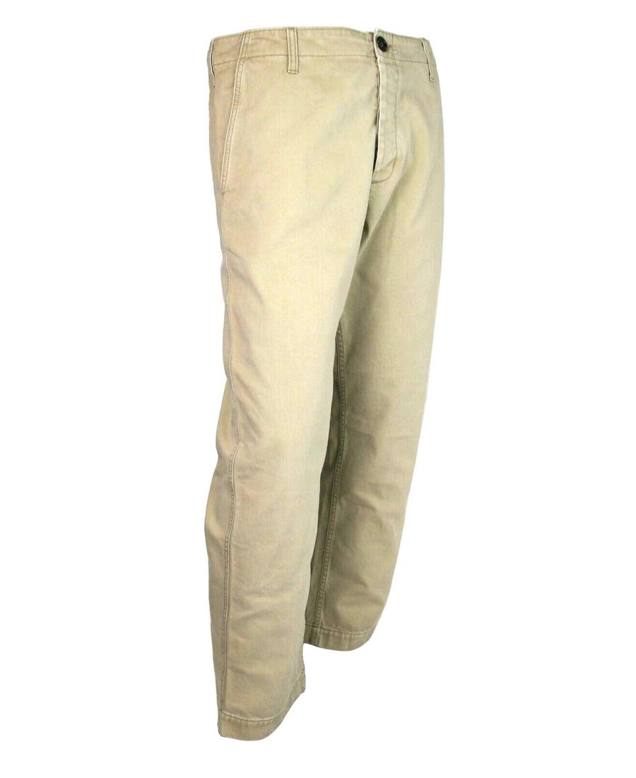 Gucci Light Brown Washed Cotton Pant Gucci Print