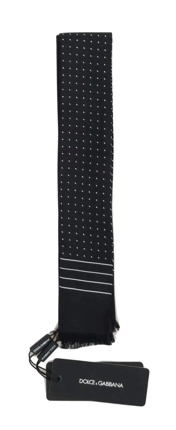 Dolce & Gabbana Dark Blue Polka Dotted Silk Scarf #men, Accessories - New Arrivals, Blue, Brand_Dolce & Gabbana, Catch, Dolce & Gabbana, feed-agegroup-adult, feed-color-blue, feed-gender-male, feed-size-OS, Gender_Men, Kogan, Ties & Bowties - Men - Accessories at SEYMAYKA