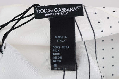 Dolce & Gabbana White Polka Dotted Silk Skinny Scarf #men, Accessories - New Arrivals, Black/White, Brand_Dolce & Gabbana, Catch, Dolce & Gabbana, feed-agegroup-adult, feed-color-black, feed-color-white, feed-gender-male, feed-size-OS, Gender_Men, Kogan, Scarves - Men - Accessories at SEYMAYKA