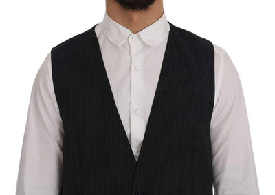 Dolce & Gabbana Gray Wool Stretch Vest #men, Brand_Dolce & Gabbana, Catch, Dolce & Gabbana, feed-agegroup-adult, feed-color-gray, feed-gender-male, feed-size-IT52 | XL, Gender_Men, Gray, IT52 | XL, Kogan, Vests - Men - Clothing at SEYMAYKA