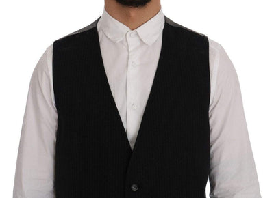 Dolce & Gabbana  Black STAFF Cotton Rayon Vest #men, Black, Brand_Dolce & Gabbana, Catch, Dolce & Gabbana, feed-agegroup-adult, feed-color-black, feed-gender-male, feed-size-IT50 | L, Gender_Men, IT50 | L, Kogan, Vests - Men - Clothing at SEYMAYKA