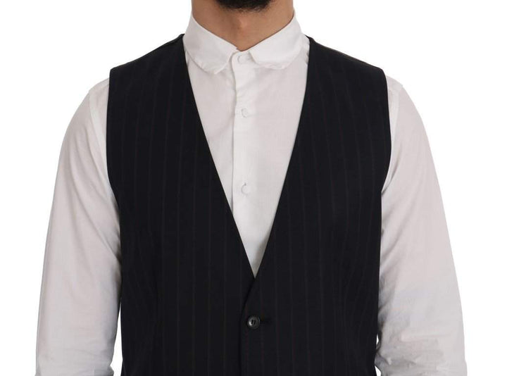 Dolce & Gabbana  Blue Wool Stretch Vest #men, Blue, Brand_Dolce & Gabbana, Catch, Dolce & Gabbana, feed-agegroup-adult, feed-color-blue, feed-gender-male, feed-size-IT50 | L, Gender_Men, IT50 | L, Kogan, Men - New Arrivals, Vests - Men - Clothing at SEYMAYKA