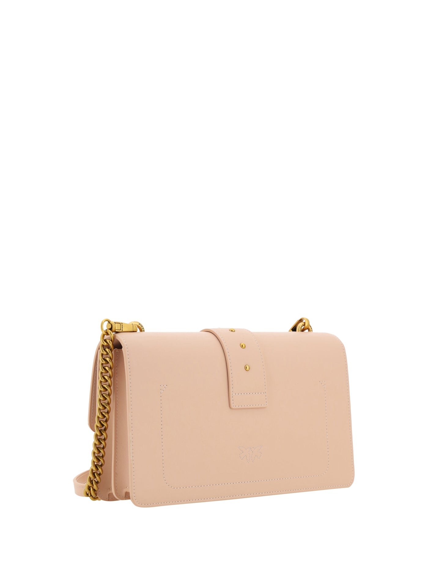Pink Calf Leather Love One Classic Shoulder Bag