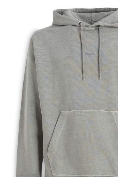 Hugo Boss Grey Cotton Logo Details Hooded Sweatshirt #men, feed-1, Grey, Hugo Boss, L, M, Men - New Arrivals, S, Sweaters - Men - Clothing, XL at SEYMAYKA