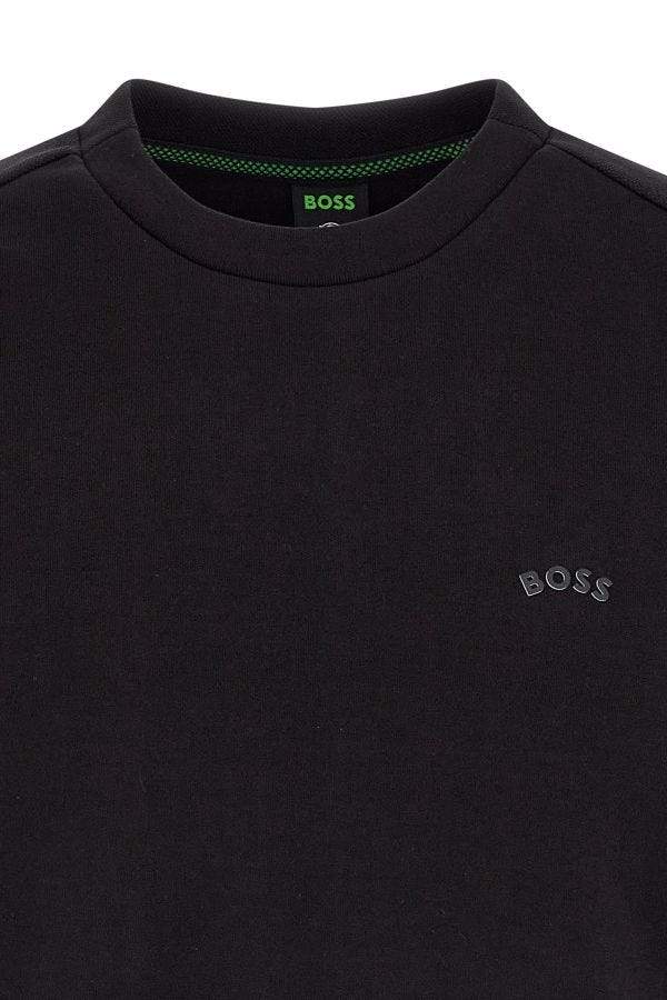 Hugo Boss Black Cotton Logo Details Sweatshirt #men, Black, feed-1, Hugo Boss, L, M, Men - New Arrivals, S, Sweaters - Men - Clothing, XL at SEYMAYKA