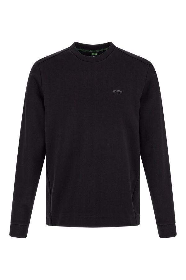 Hugo Boss Black Cotton Logo Details Sweatshirt #men, Black, feed-1, Hugo Boss, L, M, Men - New Arrivals, S, Sweaters - Men - Clothing, XL at SEYMAYKA