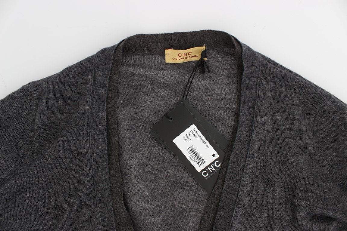 COSTUME NATIONAL C’N’C   Wool Button Cardigan Sweater #men, Catch, Costume National, feed-agegroup-adult, feed-color-gray, feed-gender-male, feed-size-IT50 | L, Gender_Men, Gray, IT50 | L, IT52 | XL, Kogan, Sweaters - Men - Clothing at SEYMAYKA