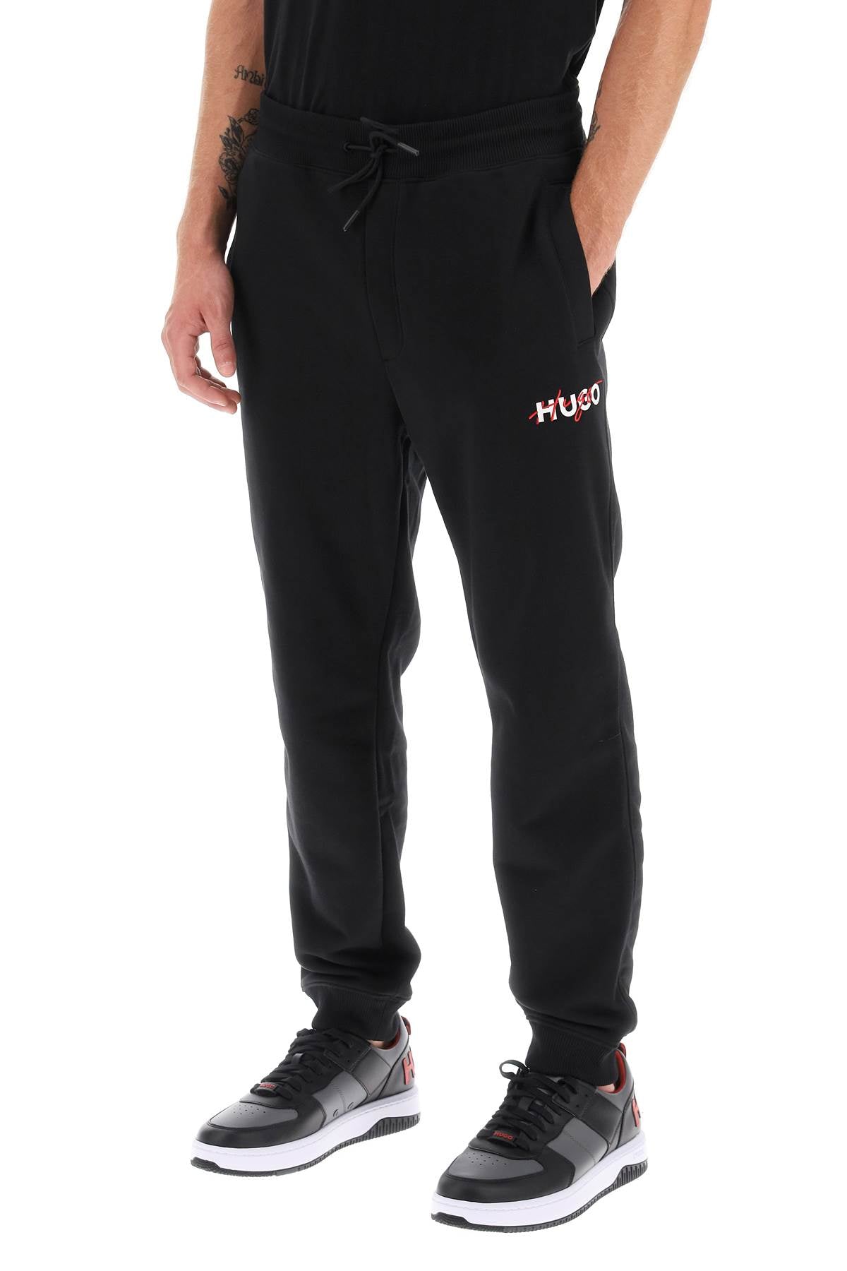 Hugo drokko double logo sweatpants-3