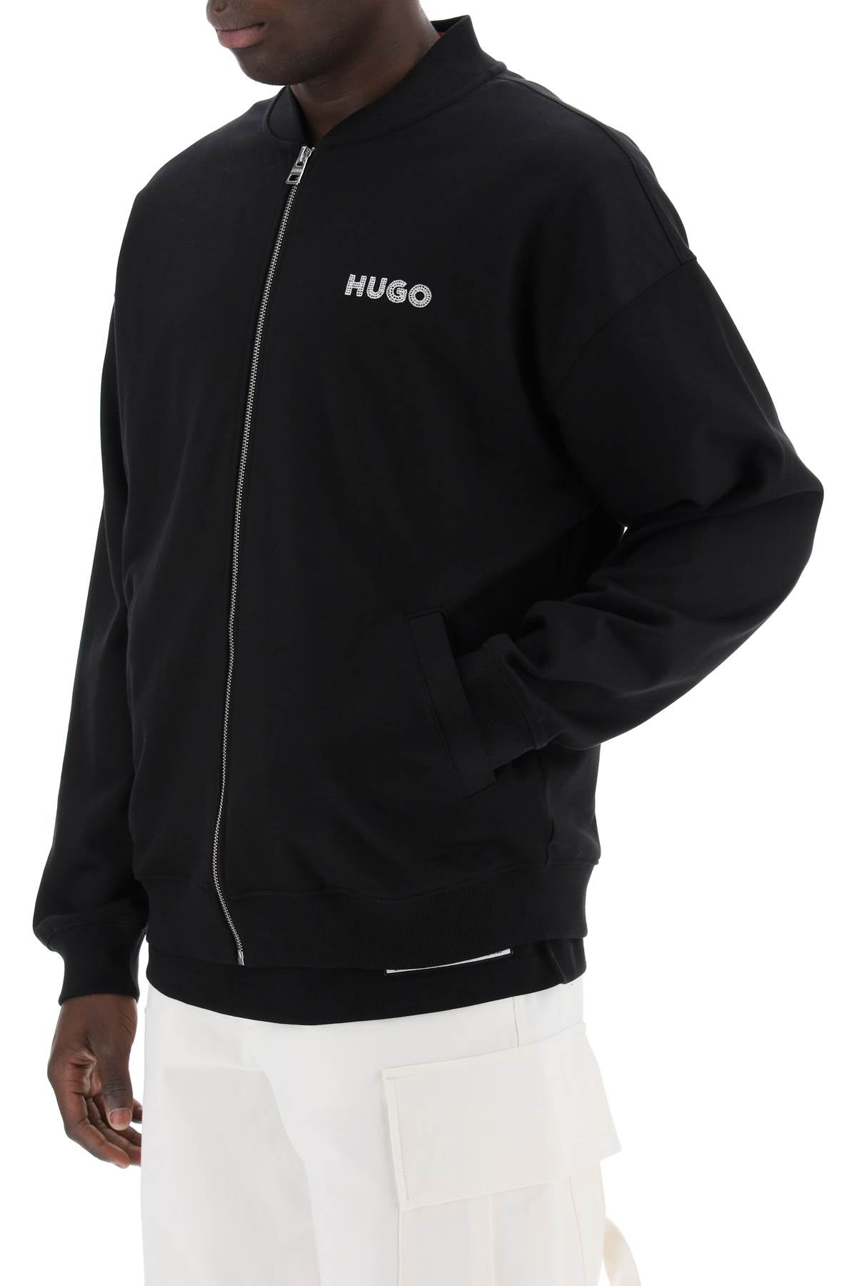 Hugo embroidered logo sweatshirt by-3