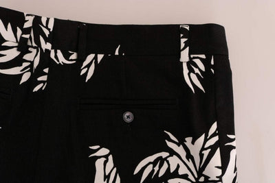 Dolce & Gabbana Black Tree Cotton Stretch Pants #men, Black, Brand_Dolce & Gabbana, Catch, Dolce & Gabbana, feed-agegroup-adult, feed-color-black, feed-gender-male, feed-size-IT44 | XS, feed-size-IT46 | S, feed-size-IT50 | L, Gender_Men, IT44 | XS, IT46 | S, IT50 | L, Jeans & Pants - Men - Clothing, Kogan, Men - New Arrivals at SEYMAYKA