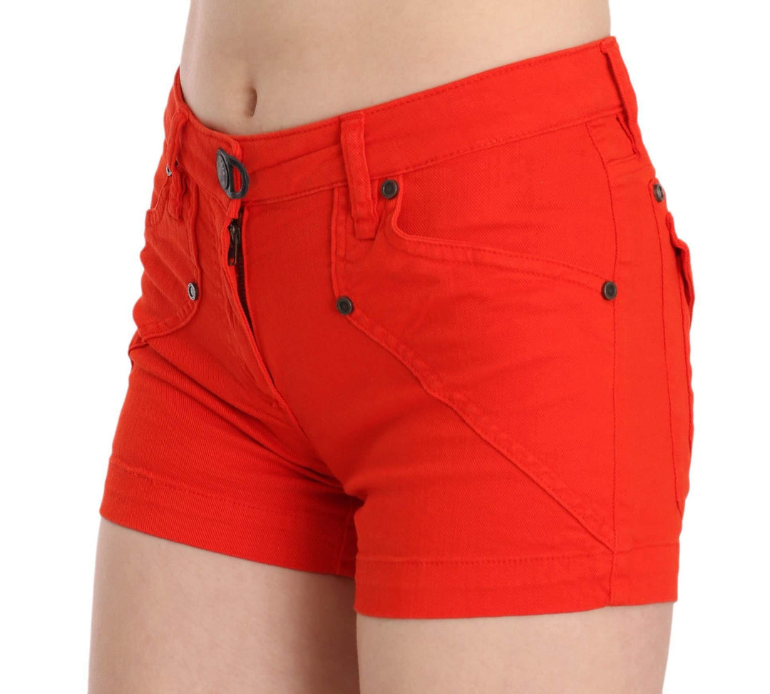 PLEIN SUD  Mid Waist Cotton Denim Mini #women, Catch, feed-agegroup-adult, feed-color-orange, feed-gender-female, feed-size-IT36 | XS, Gender_Women, IT36 | XS, Kogan, Orange, PLEIN SUD, Shorts - Women - Clothing, Women - New Arrivals at SEYMAYKA