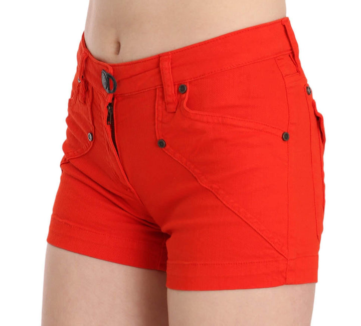 PLEIN SUD  Mid Waist Cotton Denim Mini #women, Catch, feed-agegroup-adult, feed-color-orange, feed-gender-female, feed-size-IT36 | XS, Gender_Women, IT36 | XS, Kogan, Orange, PLEIN SUD, Shorts - Women - Clothing, Women - New Arrivals at SEYMAYKA