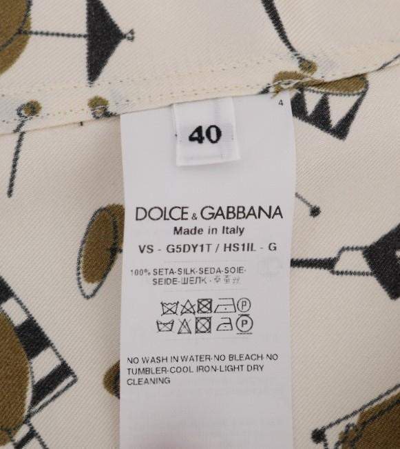 Dolce & Gabbana White Silk JAZZ Motive Print Shirt #men, 38, 39, 40, 41, 42, 43, Brand_Dolce & Gabbana, Catch, Dolce & Gabbana, feed-agegroup-adult, feed-color-multicolor, feed-gender-male, feed-size-38, feed-size-39, feed-size-40, feed-size-41, feed-size-42, feed-size-43, Gender_Men, Kogan, Men - New Arrivals, Multicolor, Shirts - Men - Clothing at SEYMAYKA