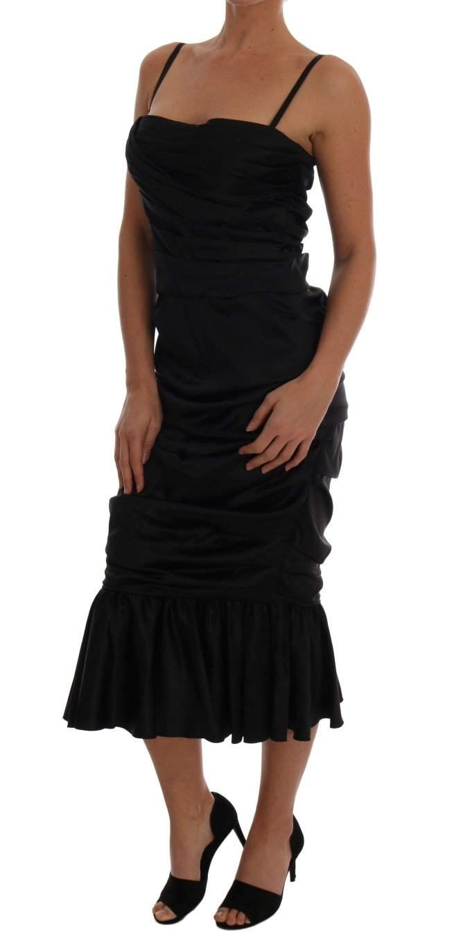 Dolce & Gabbana  Black Mermaid Ruched Gown Dress #women, Black, Brand_Dolce & Gabbana, Catch, Clothing_Dress, Dolce & Gabbana, Dresses - Women - Clothing, feed-agegroup-adult, feed-color-black, feed-gender-female, feed-size-IT44|L, Gender_Women, IT44|L, Kogan, Women - New Arrivals at SEYMAYKA