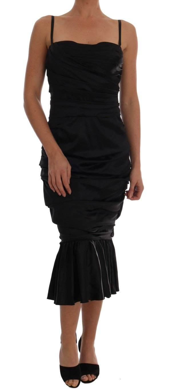 Dolce & Gabbana  Black Mermaid Ruched Gown Dress #women, Black, Brand_Dolce & Gabbana, Catch, Clothing_Dress, Dolce & Gabbana, Dresses - Women - Clothing, feed-agegroup-adult, feed-color-black, feed-gender-female, feed-size-IT44|L, Gender_Women, IT44|L, Kogan, Women - New Arrivals at SEYMAYKA