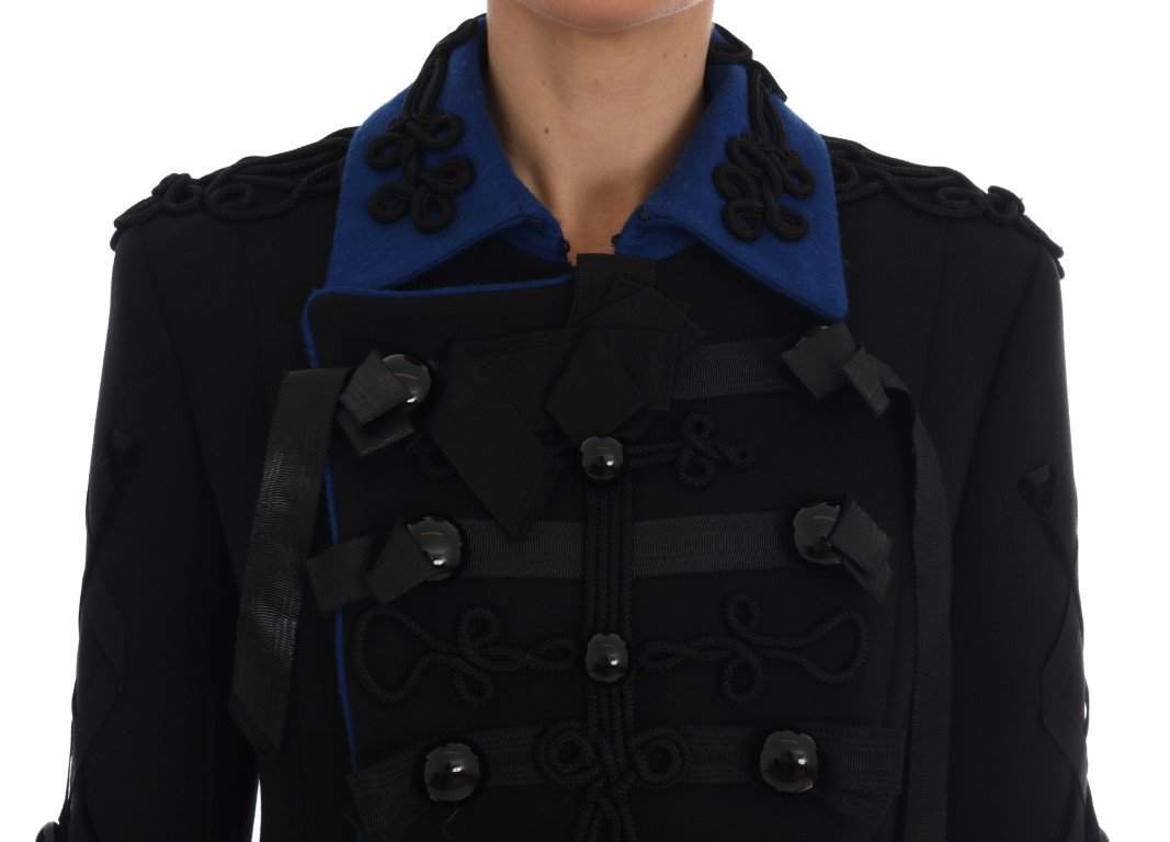 Dolce & Gabbana  Black Wool Trench Jacket #women, Black, Brand_Dolce & Gabbana, Catch, Dolce & Gabbana, feed-agegroup-adult, feed-color-black, feed-gender-female, feed-size-IT40|S, Gender_Women, IT40|S, Jackets & Coats - Women - Clothing, Kogan, Women - New Arrivals at SEYMAYKA