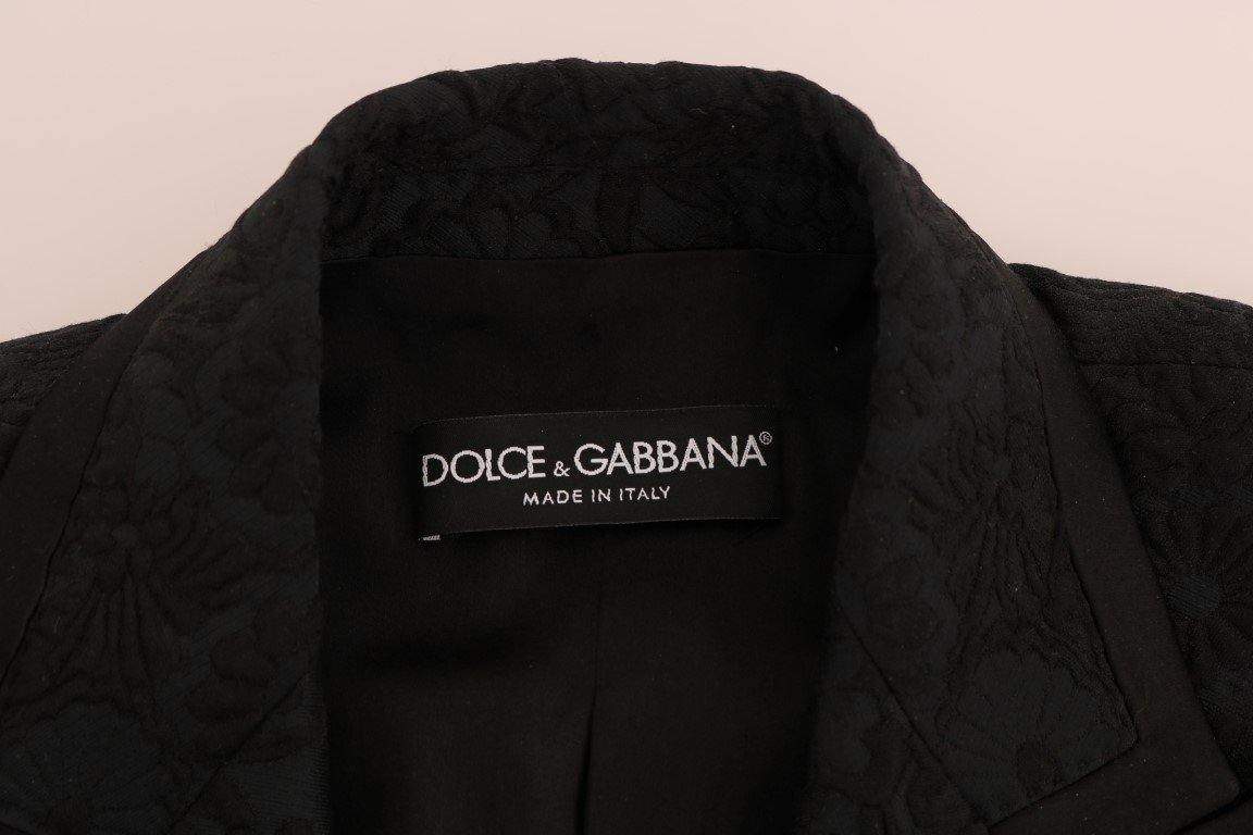 Dolce & Gabbana  Black Brocade Blazer Jacket #women, Black, Brand_Dolce & Gabbana, Catch, Dolce & Gabbana, feed-agegroup-adult, feed-color-black, feed-gender-female, feed-size-IT42|M, feed-size-IT44|L, Gender_Women, IT38|XS, IT42|M, IT44|L, Kogan, Suits & Blazers - Women - Clothing, Women - New Arrivals at SEYMAYKA