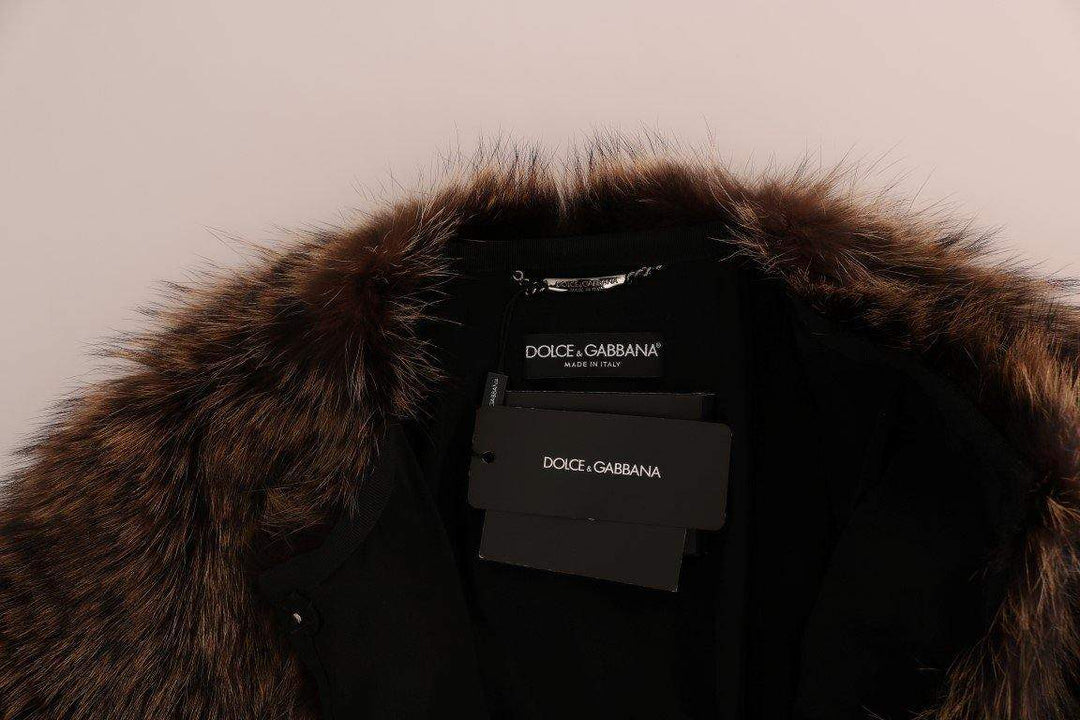 Dolce & Gabbana  Brown Raccoon Fur Coat Jacket #women, Brand_Dolce & Gabbana, Brown, Catch, Dolce & Gabbana, feed-agegroup-adult, feed-color-brown, feed-gender-female, feed-size-IT40|S, Gender_Women, IT40|S, Jackets & Coats - Women - Clothing, Kogan, Women - New Arrivals at SEYMAYKA
