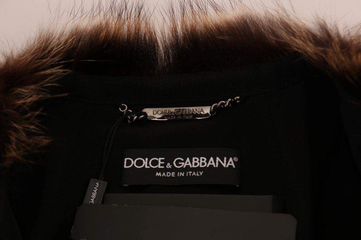 Dolce & Gabbana  Brown Raccoon Fur Coat Jacket #women, Brand_Dolce & Gabbana, Brown, Catch, Dolce & Gabbana, feed-agegroup-adult, feed-color-brown, feed-gender-female, feed-size-IT40|S, Gender_Women, IT40|S, Jackets & Coats - Women - Clothing, Kogan, Women - New Arrivals at SEYMAYKA