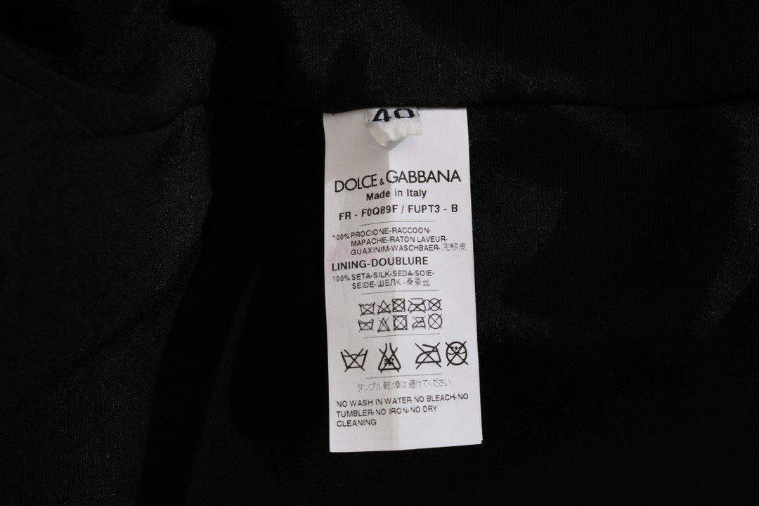 Dolce & Gabbana  Brown Raccoon Fur Coat Jacket #women, Brand_Dolce & Gabbana, Brown, Catch, Dolce & Gabbana, feed-agegroup-adult, feed-color-brown, feed-gender-female, feed-size-IT40|S, Gender_Women, IT40|S, Jackets & Coats - Women - Clothing, Kogan, Women - New Arrivals at SEYMAYKA