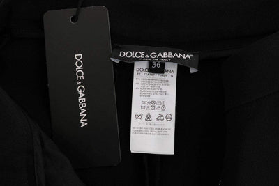Dolce & Gabbana  Black Stretch Pink Stripes Capri Pants #women, Black, Brand_Dolce & Gabbana, Catch, Dolce & Gabbana, feed-agegroup-adult, feed-color-black, feed-gender-female, feed-size-IT36 | XS, Gender_Women, IT36 | XS, Jeans & Pants - Women - Clothing, Kogan, Women - New Arrivals at SEYMAYKA