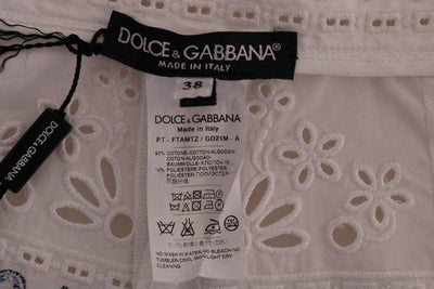 Dolce & Gabbana  Mulicolor Majolica Cutout Capri Pants #women, Brand_Dolce & Gabbana, Catch, Dolce & Gabbana, feed-agegroup-adult, feed-color-multicolor, feed-gender-female, feed-size-IT40|S, feed-size-IT42|M, Gender_Women, IT40|S, IT42|M, IT44|L, Jeans & Pants - Women - Clothing, Kogan, Multicolor, Women - New Arrivals at SEYMAYKA