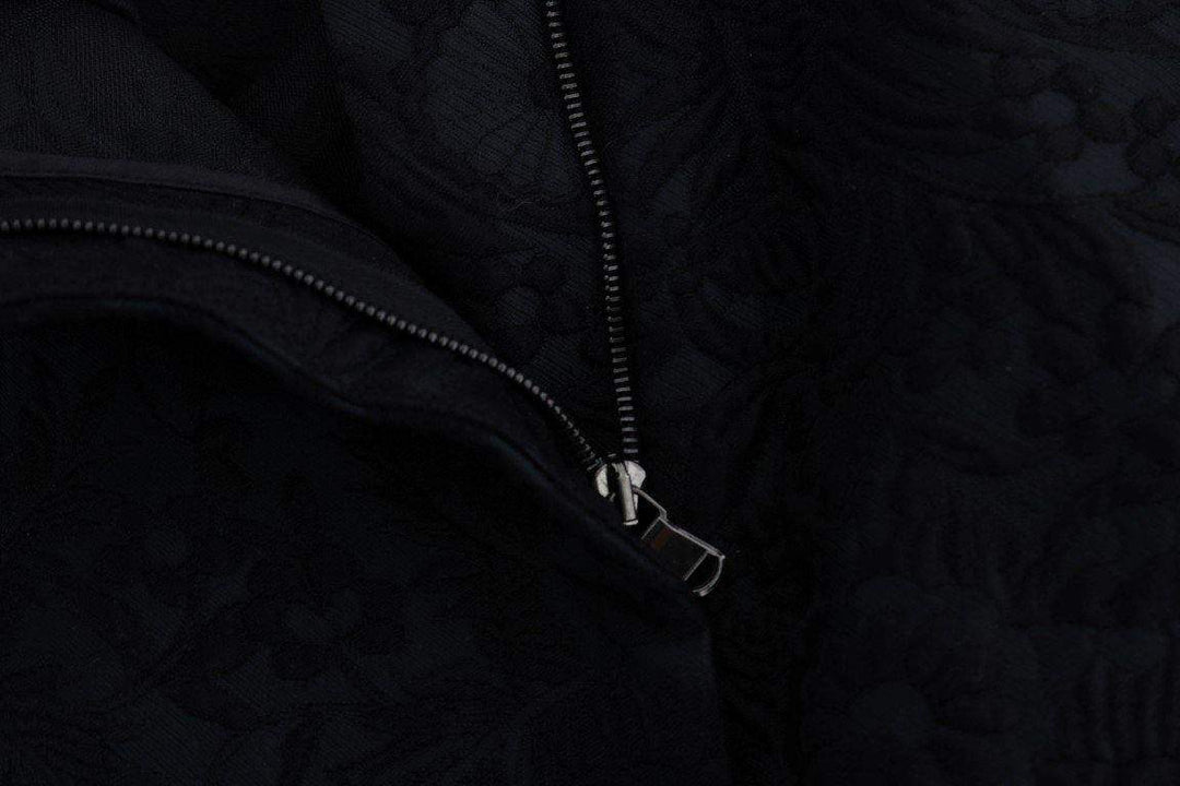 Dolce & Gabbana  Black Brocade High Waist Capri Shorts #women, Black, Brand_Dolce & Gabbana, Catch, Dolce & Gabbana, feed-agegroup-adult, feed-color-black, feed-gender-female, feed-size-IT36|XXS, feed-size-IT38|XS, feed-size-IT46 | L, Gender_Women, IT36|XXS, IT38|XS, IT40|S, IT46 | L, Jeans & Pants - Women - Clothing, Kogan, Women - New Arrivals at SEYMAYKA