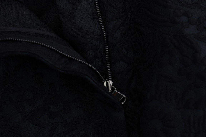 Dolce & Gabbana  Black Brocade High Waist Capri Shorts #women, Black, Brand_Dolce & Gabbana, Catch, Dolce & Gabbana, feed-agegroup-adult, feed-color-black, feed-gender-female, feed-size-IT36|XXS, feed-size-IT38|XS, feed-size-IT46 | L, Gender_Women, IT36|XXS, IT38|XS, IT40|S, IT46 | L, Jeans & Pants - Women - Clothing, Kogan, Women - New Arrivals at SEYMAYKA