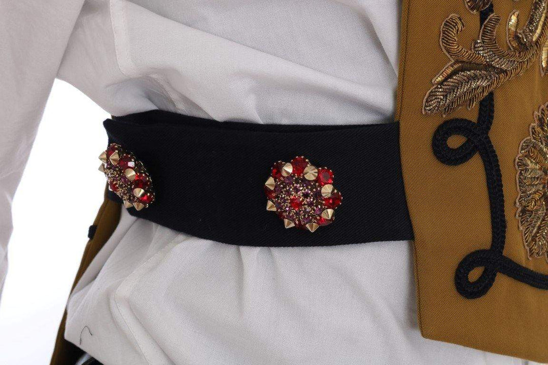 Dolce & Gabbana  Yellow Crystal Cross Vest Jacket #women, Brand_Dolce & Gabbana, Catch, Dolce & Gabbana, feed-agegroup-adult, feed-color-yellow, feed-gender-female, feed-size-IT40|S, feed-size-IT44|L, Gender_Women, IT40|S, IT44|L, Kogan, Suits & Blazers - Women - Clothing, Women - New Arrivals, Yellow at SEYMAYKA