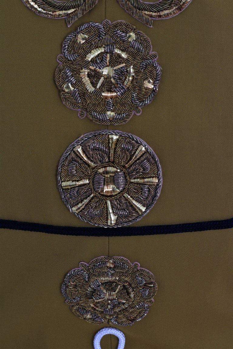 Dolce & Gabbana  Yellow Crystal Cross Vest Jacket #women, Brand_Dolce & Gabbana, Catch, Dolce & Gabbana, feed-agegroup-adult, feed-color-yellow, feed-gender-female, feed-size-IT40|S, feed-size-IT44|L, Gender_Women, IT40|S, IT44|L, Kogan, Suits & Blazers - Women - Clothing, Women - New Arrivals, Yellow at SEYMAYKA