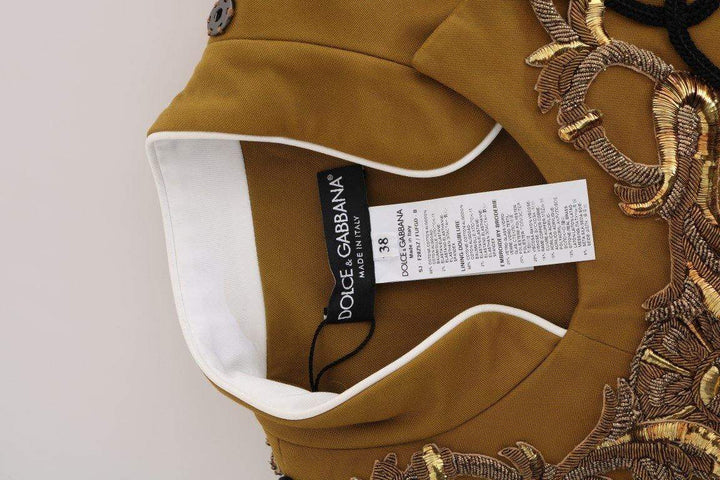 Dolce & Gabbana  Yellow Crystal Cross Vest Jacket #women, Brand_Dolce & Gabbana, Catch, Dolce & Gabbana, feed-agegroup-adult, feed-color-yellow, feed-gender-female, feed-size-IT40|S, feed-size-IT44|L, Gender_Women, IT40|S, IT44|L, Kogan, Suits & Blazers - Women - Clothing, Women - New Arrivals, Yellow at SEYMAYKA