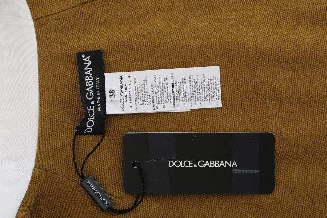 Dolce & Gabbana  Yellow Crystal Cross Vest Jacket #women, Brand_Dolce & Gabbana, Catch, Dolce & Gabbana, feed-agegroup-adult, feed-color-yellow, feed-gender-female, feed-size-IT40|S, feed-size-IT44|L, Gender_Women, IT40|S, IT44|L, Kogan, Suits & Blazers - Women - Clothing, Women - New Arrivals, Yellow at SEYMAYKA