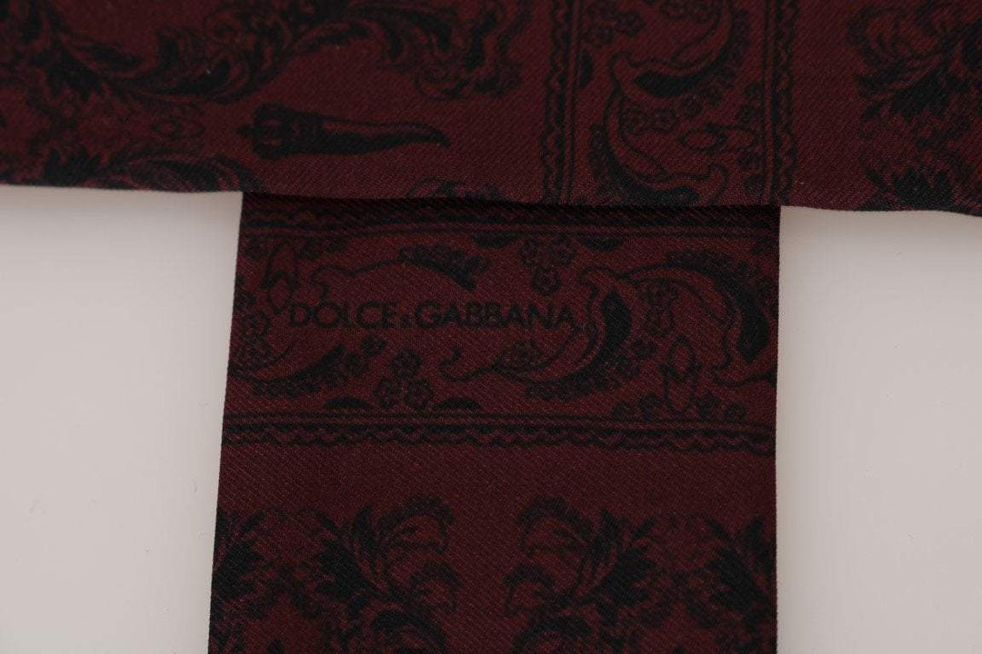 Dolce & Gabbana  Bordeaux Silk Crown Chili Scarf #men, Bordeaux, Brand_Dolce & Gabbana, Catch, Dolce & Gabbana, feed-agegroup-adult, feed-color-bordeaux, feed-gender-male, feed-size-OS, Gender_Men, Kogan, Scarves - Men - Accessories at SEYMAYKA