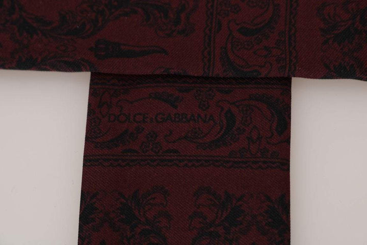 Dolce & Gabbana  Bordeaux Silk Crown Chili Scarf #men, Bordeaux, Brand_Dolce & Gabbana, Catch, Dolce & Gabbana, feed-agegroup-adult, feed-color-bordeaux, feed-gender-male, feed-size-OS, Gender_Men, Kogan, Scarves - Men - Accessories at SEYMAYKA