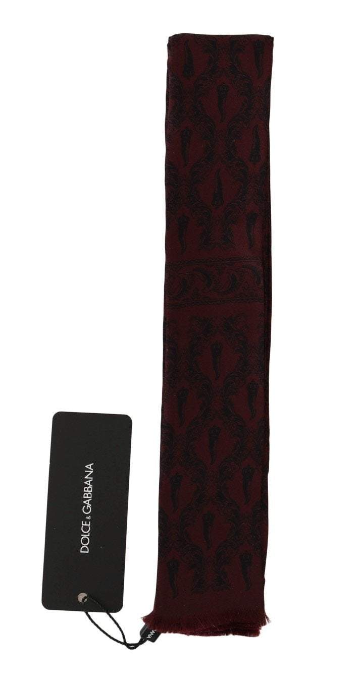 Dolce & Gabbana  Bordeaux Silk Crown Chili Scarf #men, Bordeaux, Brand_Dolce & Gabbana, Catch, Dolce & Gabbana, feed-agegroup-adult, feed-color-bordeaux, feed-gender-male, feed-size-OS, Gender_Men, Kogan, Scarves - Men - Accessories at SEYMAYKA