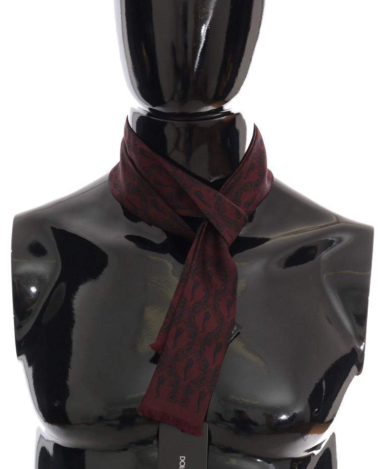 Dolce & Gabbana  Bordeaux Silk Crown Chili Scarf #men, Bordeaux, Brand_Dolce & Gabbana, Catch, Dolce & Gabbana, feed-agegroup-adult, feed-color-bordeaux, feed-gender-male, feed-size-OS, Gender_Men, Kogan, Scarves - Men - Accessories at SEYMAYKA