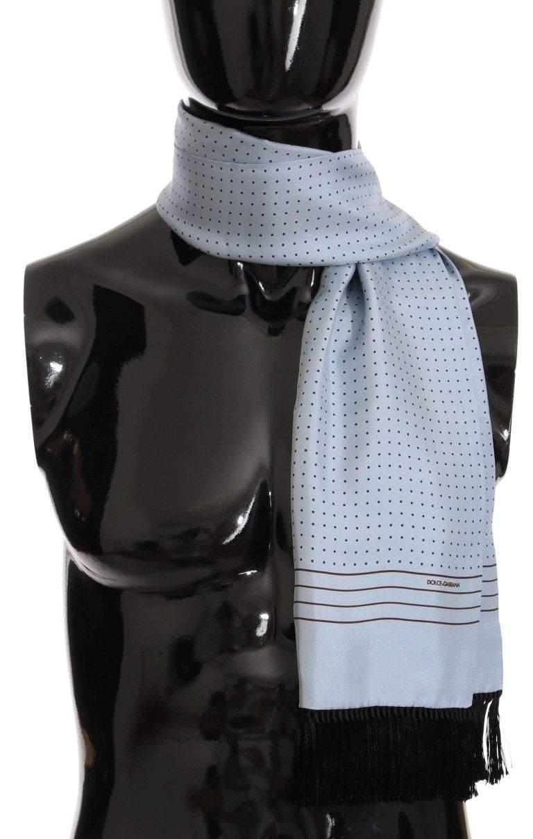 Dolce & Gabbana  Blue Silk Polka Dot Scarf #men, Accessories - New Arrivals, Blue, Brand_Dolce & Gabbana, Catch, Dolce & Gabbana, feed-agegroup-adult, feed-color-blue, feed-gender-male, feed-size-OS, Gender_Men, Kogan, Scarves - Men - Accessories at SEYMAYKA