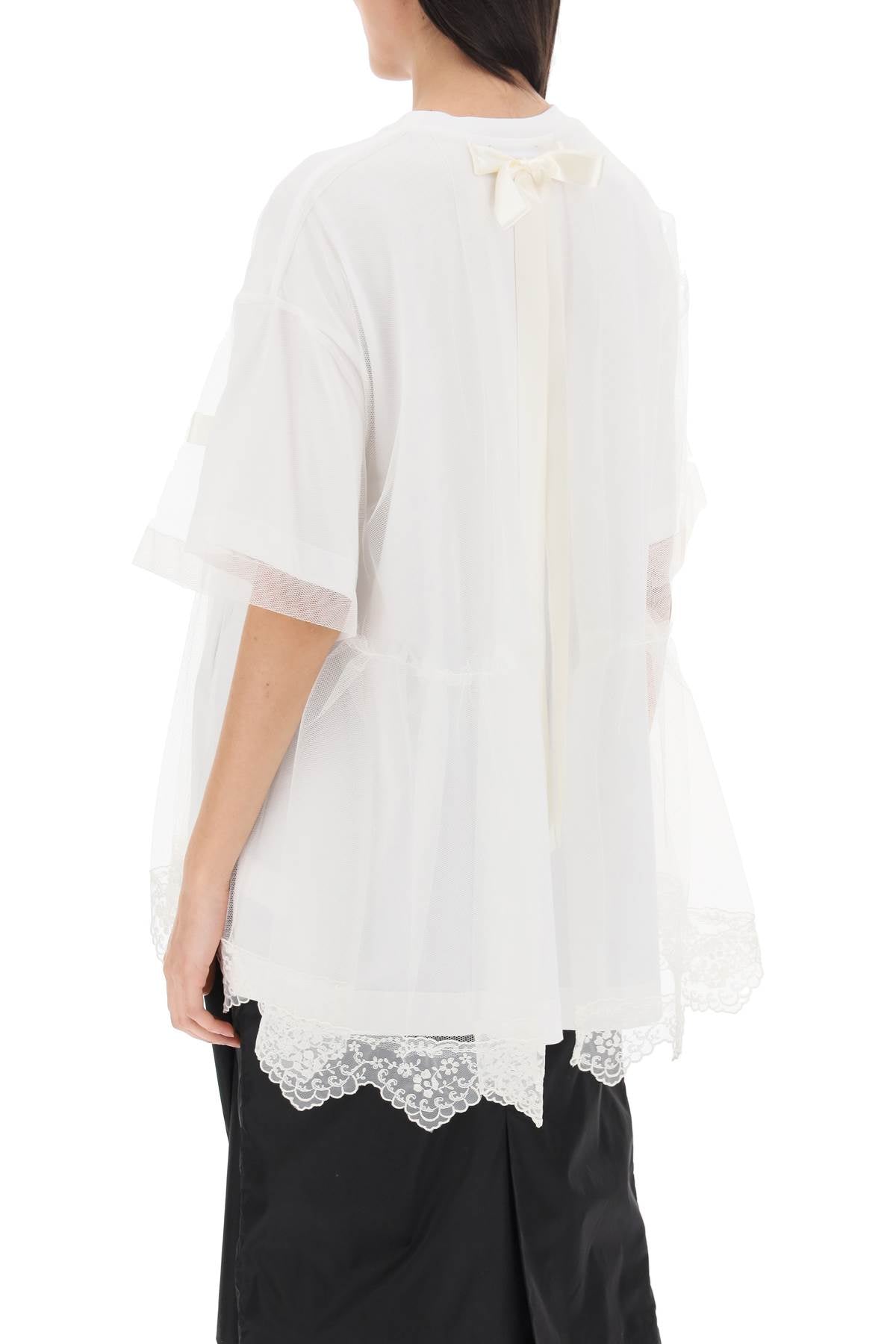 Simone rocha tulle top with lace and bows-2