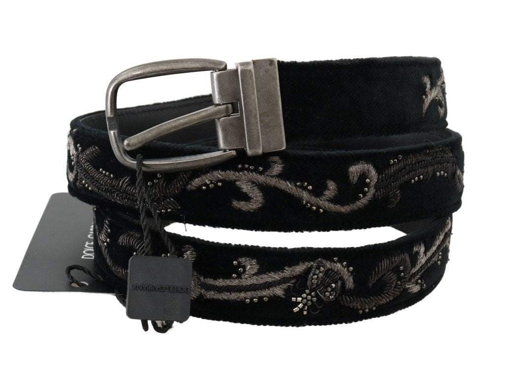Dolce & Gabbana  Black Cotton Royal Bee Embroidery Belt #men, 100 cm / 40 Inches, 105 cm / 42 Inches, 80 cm / 32 Inches, Accessories - New Arrivals, Belts - Men - Accessories, Black, Brand_Dolce & Gabbana, Catch, Dolce & Gabbana, feed-agegroup-adult, feed-color-black, feed-gender-male, feed-size- 32 Inches, feed-size- 42 Inches, Gender_Men, Kogan at SEYMAYKA