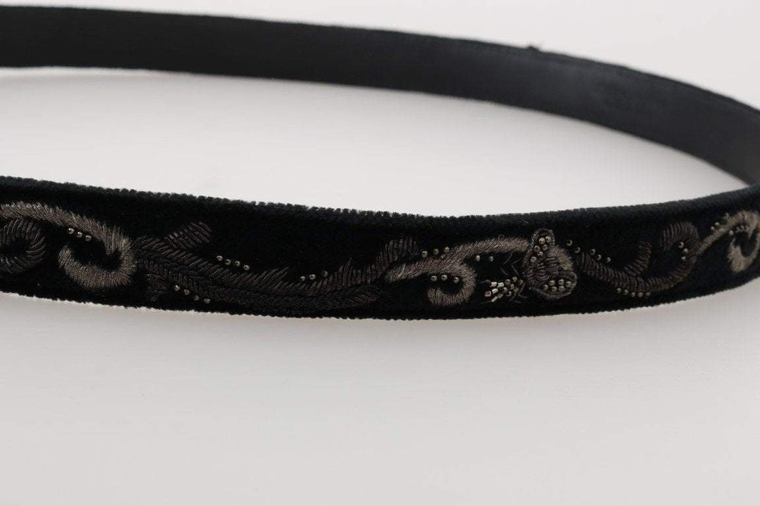 Dolce & Gabbana  Black Cotton Royal Bee Embroidery Belt #men, 100 cm / 40 Inches, 105 cm / 42 Inches, 80 cm / 32 Inches, Accessories - New Arrivals, Belts - Men - Accessories, Black, Brand_Dolce & Gabbana, Catch, Dolce & Gabbana, feed-agegroup-adult, feed-color-black, feed-gender-male, feed-size- 32 Inches, feed-size- 42 Inches, Gender_Men, Kogan at SEYMAYKA