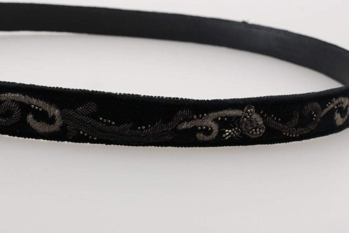 Dolce & Gabbana  Black Cotton Royal Bee Embroidery Belt #men, 100 cm / 40 Inches, 105 cm / 42 Inches, 80 cm / 32 Inches, Accessories - New Arrivals, Belts - Men - Accessories, Black, Brand_Dolce & Gabbana, Catch, Dolce & Gabbana, feed-agegroup-adult, feed-color-black, feed-gender-male, feed-size- 32 Inches, feed-size- 42 Inches, Gender_Men, Kogan at SEYMAYKA