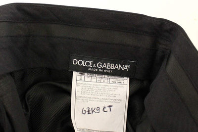 Dolce & Gabbana  Black Wool Stretch Pleated Pants #men, Black, Brand_Dolce & Gabbana, Catch, Dolce & Gabbana, feed-agegroup-adult, feed-color-black, feed-gender-male, feed-size-IT58 | 3XL, Gender_Men, IT58 | 3XL, Jeans & Pants - Men - Clothing, Kogan at SEYMAYKA