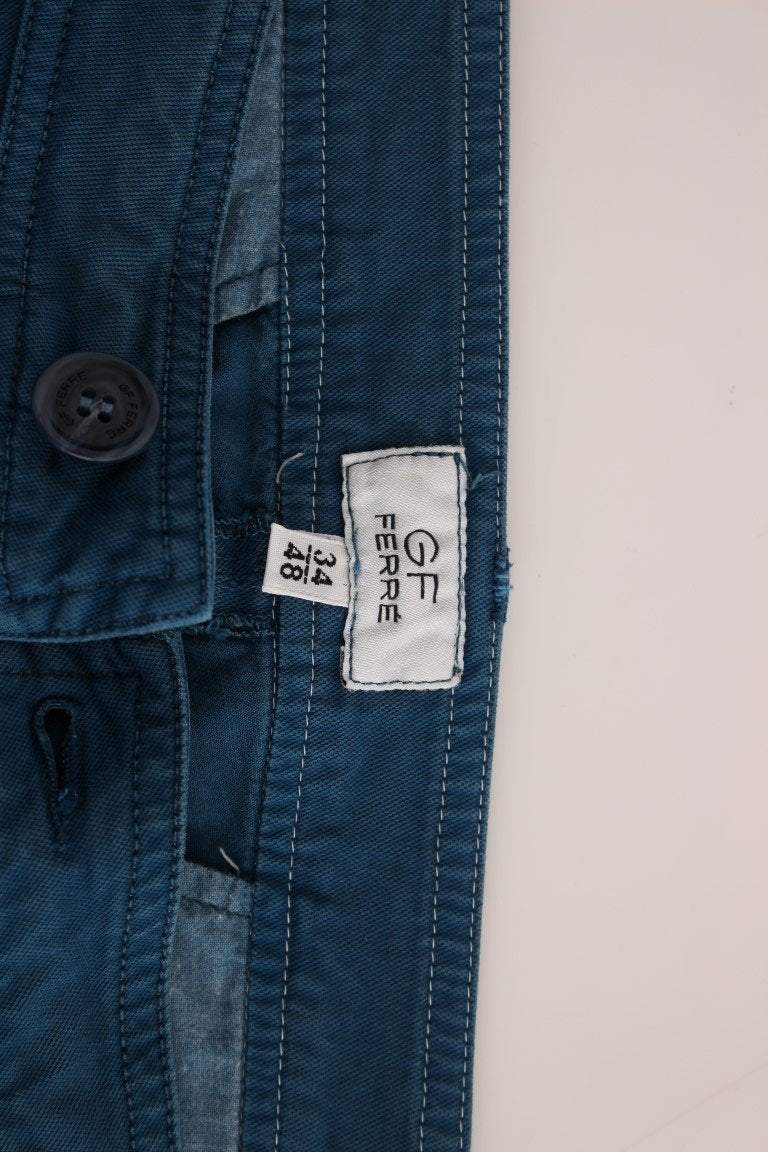 GF Ferre  Cotton Straight Fit Chinos #men, Blue, Catch, feed-agegroup-adult, feed-color-blue, feed-gender-male, feed-size-IT48 | M, feed-size-IT50 | L, Gender_Men, GF Ferre, IT48 | M, IT50 | L, Jeans & Pants - Men - Clothing, Kogan at SEYMAYKA