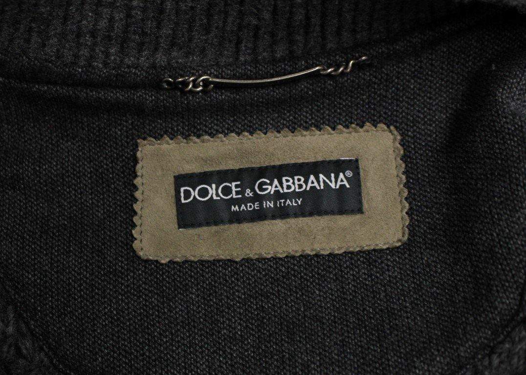 Dolce & Gabbana  Brown Gray Leather Jacket Coat #men, Brand_Dolce & Gabbana, Brown, Catch, Dolce & Gabbana, feed-agegroup-adult, feed-color-brown, feed-gender-male, feed-size-IT46 | S, Gender_Men, IT46 | S, Jackets - Men - Clothing, Kogan, Men - New Arrivals at SEYMAYKA